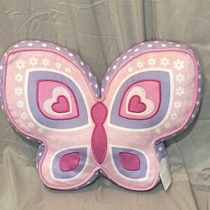 Whimsical Butterfly Pillow - Pink and Purple